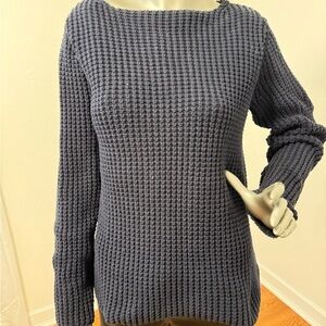 Ralph Lauren Navy Cotton Chunky Knit‎ Fisherman Normcore Sweater